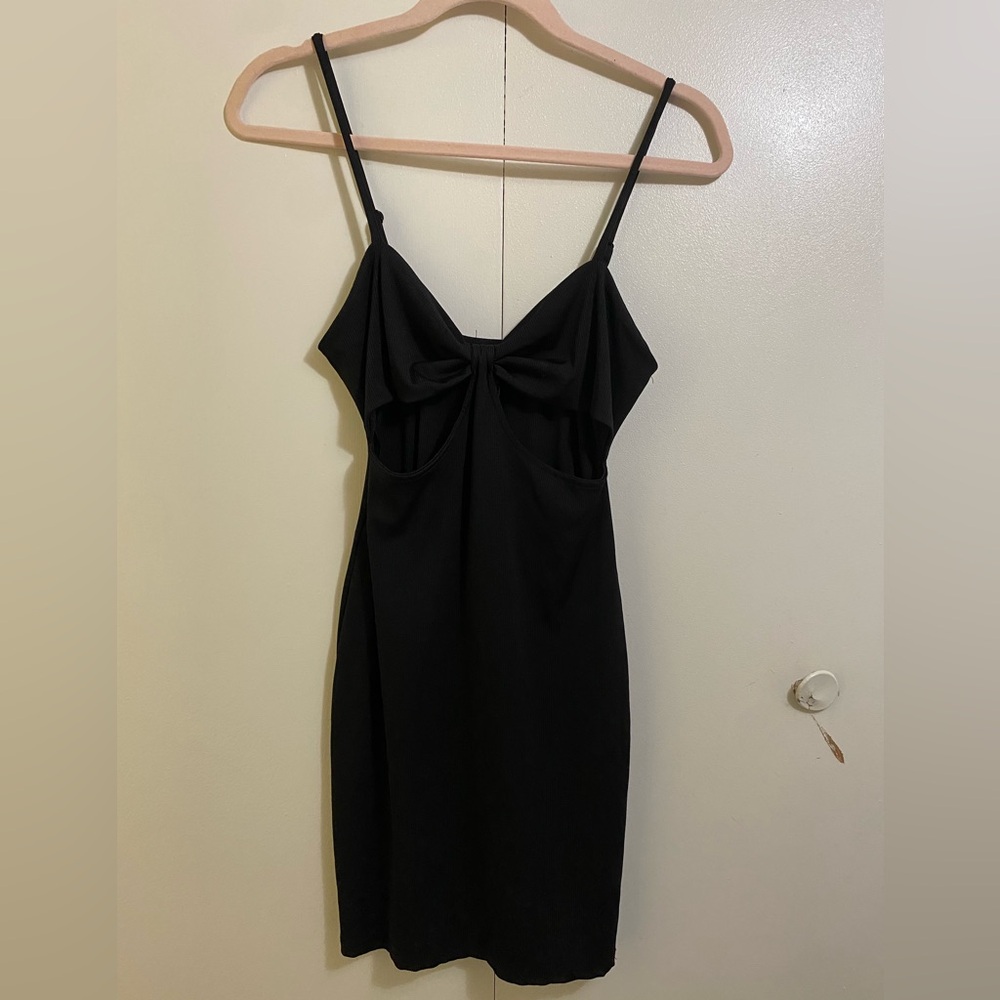 Streetwear Society Black Open Front Dress size M - Picture 1 of 4